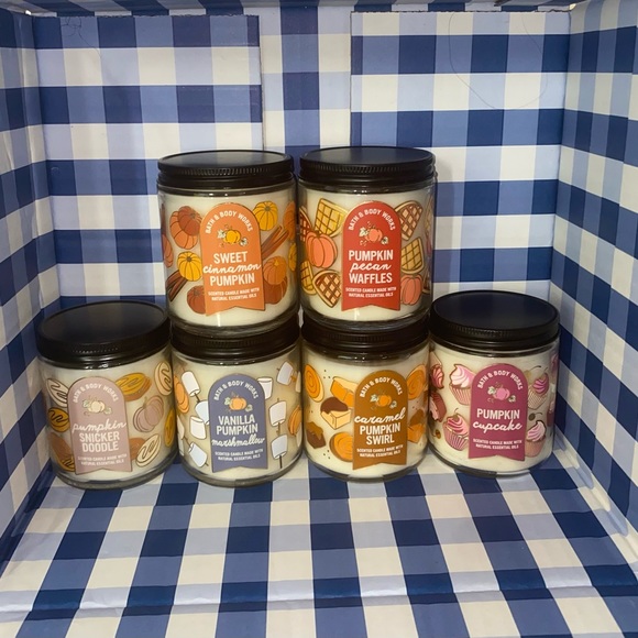 NWT BATH AND BODY WORKS 6 piece fall 🍁🍁candle gift set - Picture 3 of 4
